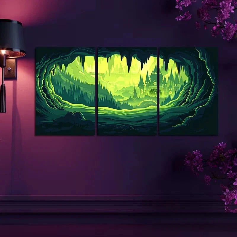 3pcs Dark Fantasy Game Theme Metal Print Ready to Hang Art - Bella Home Decor
