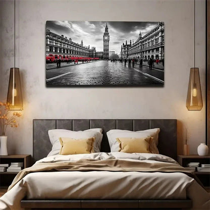 Road Urban Landscape Wall Art Canvas Office Home Room Framed 120x60cm