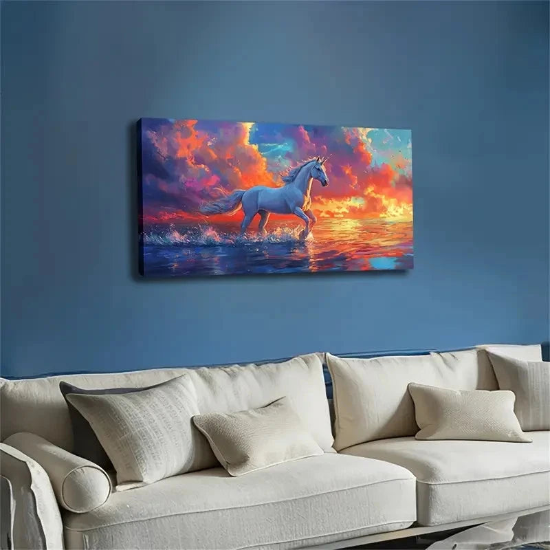 Modern Minimalist Fantasy Wall Art canvas office home room framed 120x60cm - Bella Home Decor