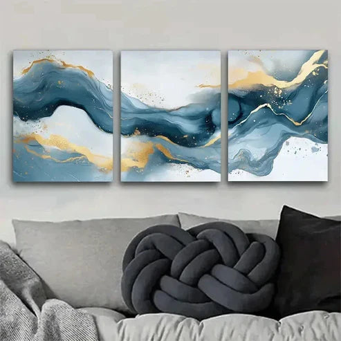 3pcs Modern And Flowing Design Wall Art Canvas Unframed - High Quality Print 100% Australian Made Wall Canvas