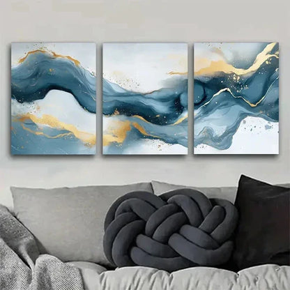 3pcs Modern And Flowing Design Wall Art Canvas Unframed - High Quality Print 100% Australian Made Wall Canvas