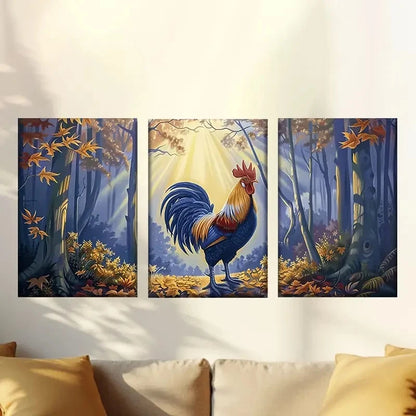 3pcs Colorful abstract Wall Art Set Canvas Framed 50x70cm - High Quality Print 100% Australian Made Wall Canvas Ready to Hang - Bella Home Decor