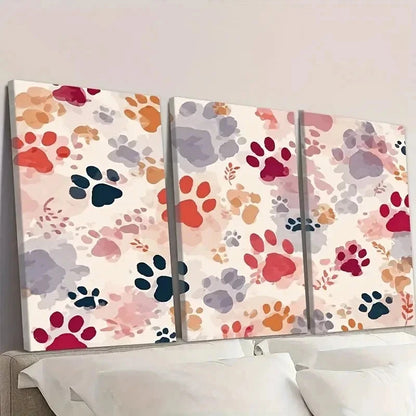 3pcs Abstract Artistic Cat Pattern Wall Art Set Canvas Framed 50x70cm - High Quality Print 100% Australian Made Wall Canvas Ready to Hang - Bella Home Decor