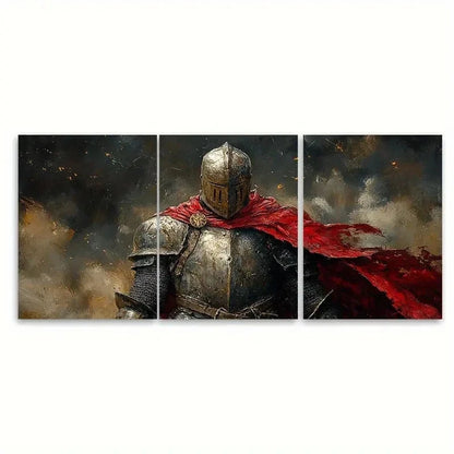 3pcs Knigh Medieval rt   Wall Art Set Canvas Framed 40x60cm - High Quality Print 100% Australian Made Wall Canvas Ready to Hang