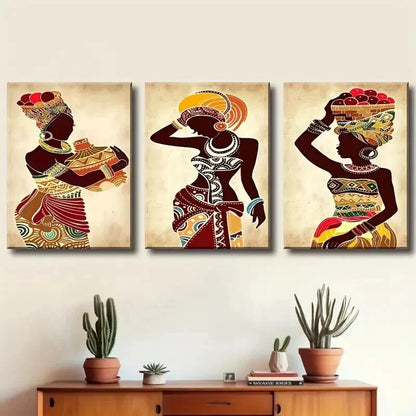 3pcs Colorful Abstract Women Beauty Perfect Wall Art Set Canvas Framed 50x70cm - High Quality Print 100% Australian Made Wall Canvas Ready to Hang - Bella Home Decor