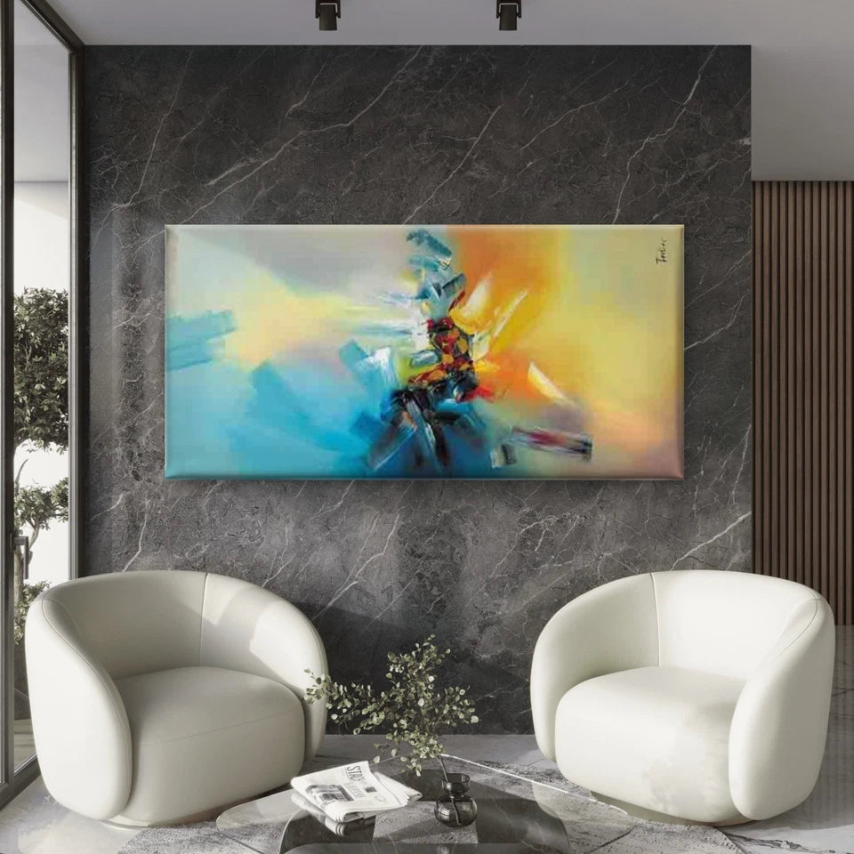 Abstract And Stylish Art Wall Art Canvas Office Home Room Framed 120x60cm - Bella Home Decor