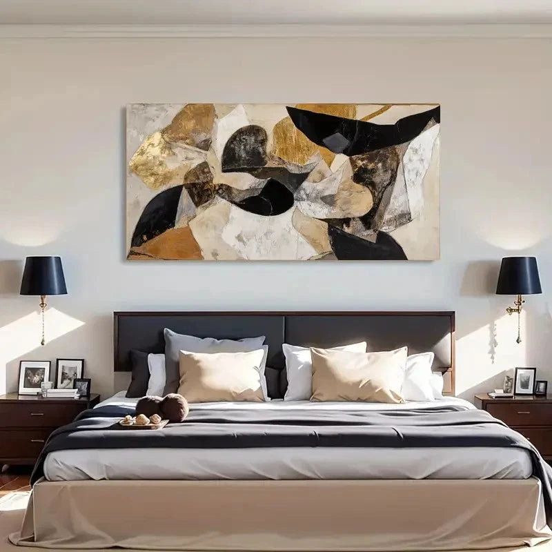 Classic Abstract Retro Modern Wall Art Canvas Office Home Room Framed 120x60cm