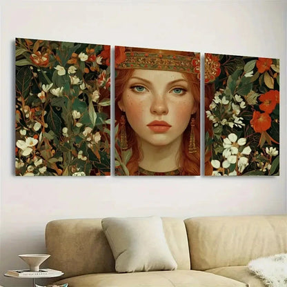 3pcs Botanical Fantasy Forest Wall Art Set Canvas Framed 50x70cm - High Quality Print 100% Australian Made Wall Canvas Ready to Hang - Bella Home Decor