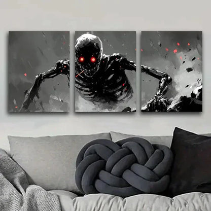 3pcs Hell Monster Darkness Danger Fear Wall Perfect Wall Art Set Canvas Unframed - High Quality Print 100% Australian Made Wall Canvas
