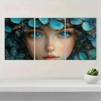 3pcs The Clairvoyant Fine Art Girl E Wall Art Set Canvas Unframed - High Quality Print 100% Australian Made Wall Canvas - Bella Home Decor