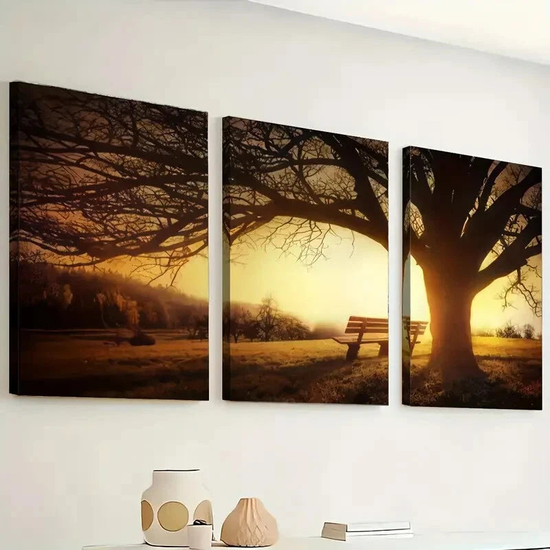 3pcs Vibrant Nature Landscape Perfect Wall Art Set Canvas Framed 60x90cm - High Quality Print 100% Australian Made Wall Canvas Ready to Hang - Bella Home Decor