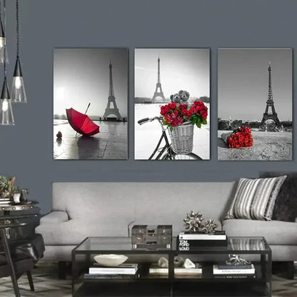 3pcs Eiffel Tower Classic & Modern ECM Wall Art Canvas Unframed – High Quality Print 100% Australian Made Wall Canvas - Bella Home Decor