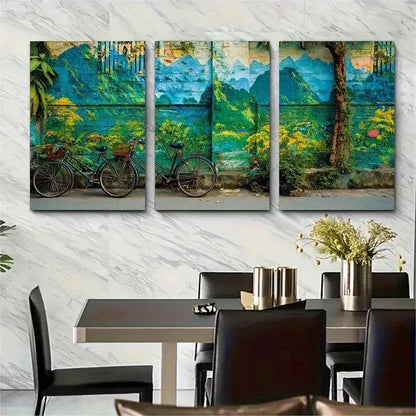 3pcs Hanoi Art Travel Print Decor Perfect Wall Art Set Canvas Framed 50x70cm - High Quality Print 100% Australian Made Wall Canvas Ready to Hang