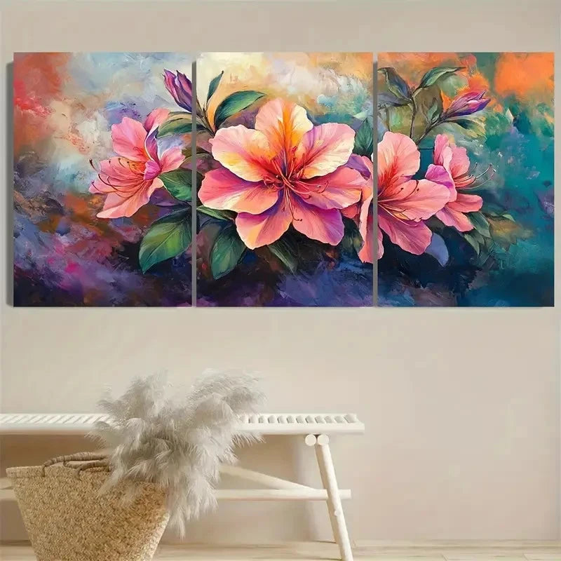 3pcs Colorful Nature-Inspired Wall Art Set Canvas Framed 60x90cm - High Quality Print 100% Australian Made Wall Canvas Ready to Hang - Bella Home Decor