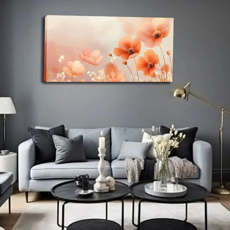 Serene Warm Tones Artistic Wall Art Canvas Office Home Room Framed 120x60cm