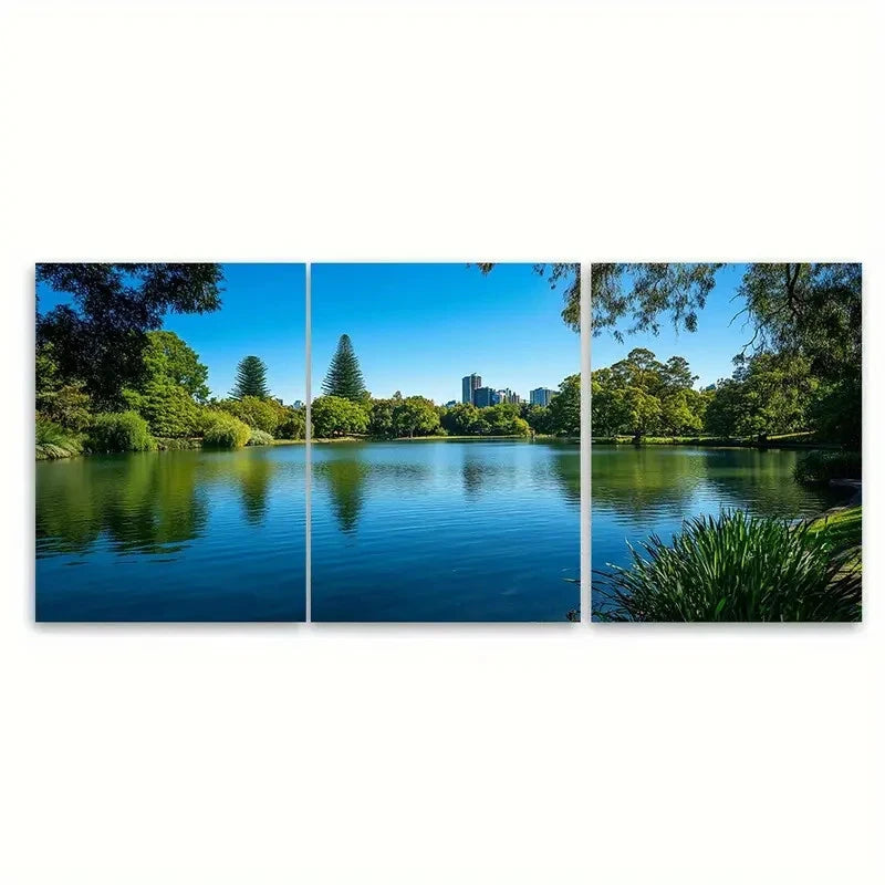 3pcs Royal Botanic Gardens Melbourne Australia   Wall Art Set Canvas Framed 40x60cm - High Quality Print 100% Australian Made Wall Canvas Ready to Hang