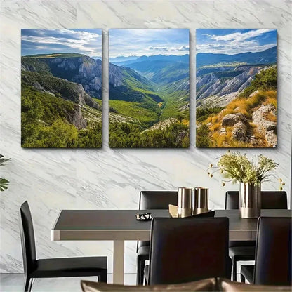 3pcs Mont Ventoux Travel Poster Gorges Perfect Wall Art Set Canvas Framed 50x70cm - High Quality Print 100% Australian Made Wall Canvas Ready to Hang