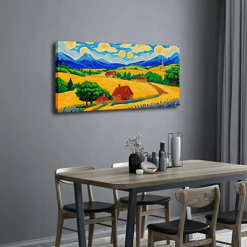 Autumn Strong Rural Wall Art Canvas Office Home Room Framed 120x60cm