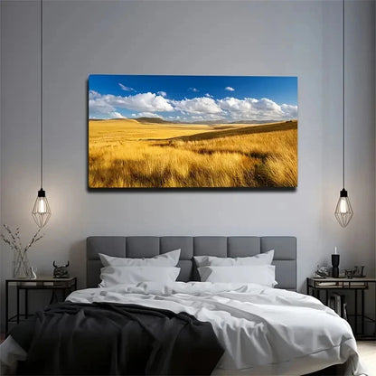 Autumn Grassland Suitable Wall Art Canvas Office Home Room Framed 120x60cm