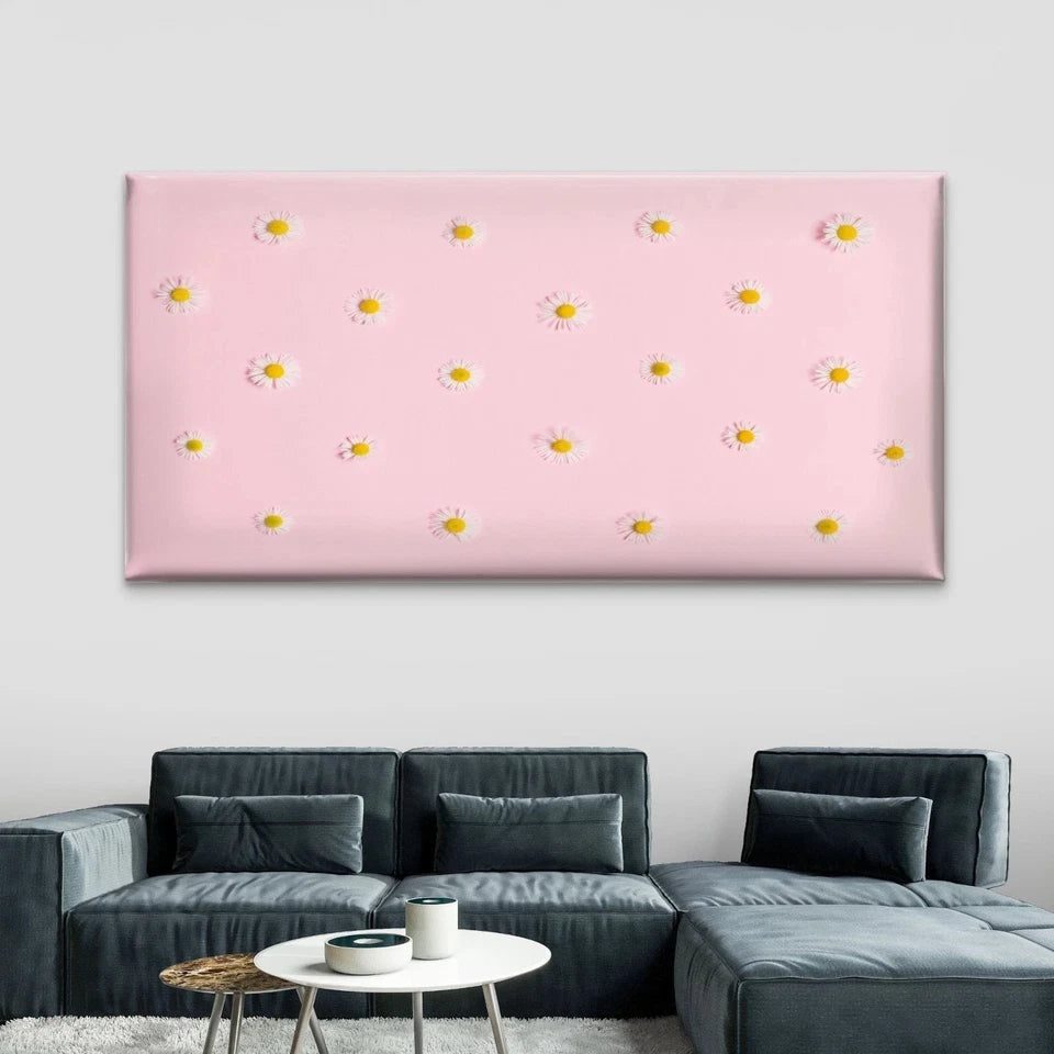 Small Daisy Flowers Wall Art Canvas Office Home Room Framed 120x60cm