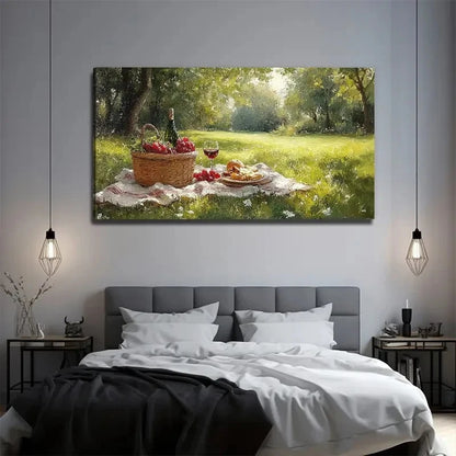 Flat A Wilderness Feast Wall Art Canvas Office Home Room Framed 120x60cm