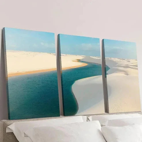 3pcs Brazil Atlantic Coast Landscape Wall Art Set Canvas Unframed - High Quality Print 100% Australian Made Wall Canvas - Bella Home Decor