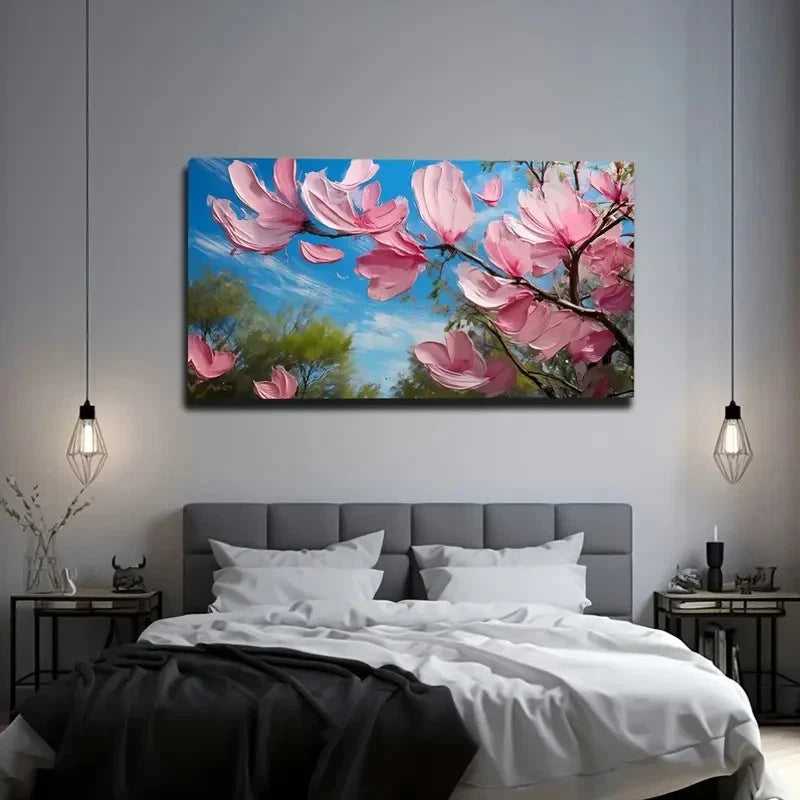 Petals Falling With The Wind Wall Art Canvas Office Home Room Framed 120x60cm