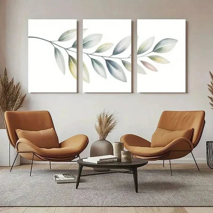 3pcs Eucalyptus Leaves Canvas Wall Art Canvas Unframed - High Quality Print 100% Australian Made Wall Canvas