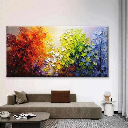 Abstract Tree Landscape Wall Art Canvas Office Home Room Framed 120x60cm