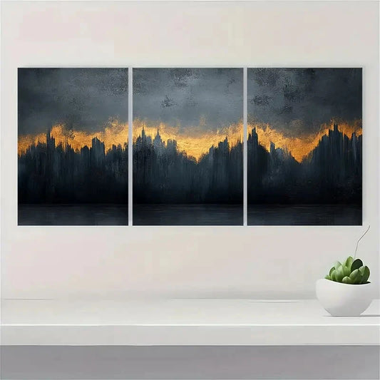3pcs lack And White Texture Minimalist Perfect Wall Art Set Canvas Framed 60x90cm - High Quality Print 100% Australian Made Wall Canvas Ready to Hang