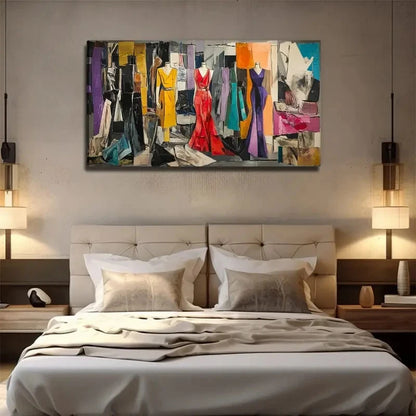 Women's Dressing Room Wall Art Canvas Office Home Room Framed 120x60cm