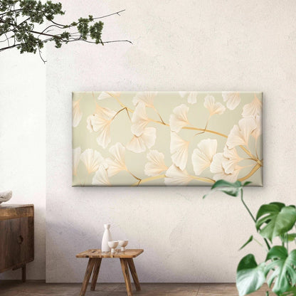 Busy Ginkgo Pattern Life Wall Art Canvas Office Home Room Framed 120x60cm - Bella Home Decor