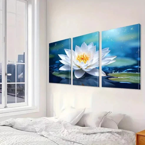 3pcs Abstract Classic Serene Beauty Aesthetic Canvas Unframed - High Quality Print 100% Australian Made Wall Canvas - Bella Home Decor