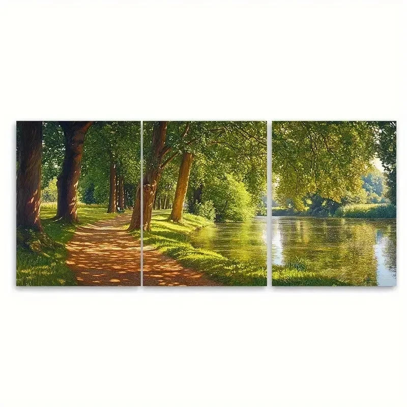 3pcs Cassiobury Park Natural Beauty I    Wall Art Set Canvas Framed 60x90cm - High Quality Print 100% Australian Made Wall Canvas Ready to Hang - Bella Home Decor