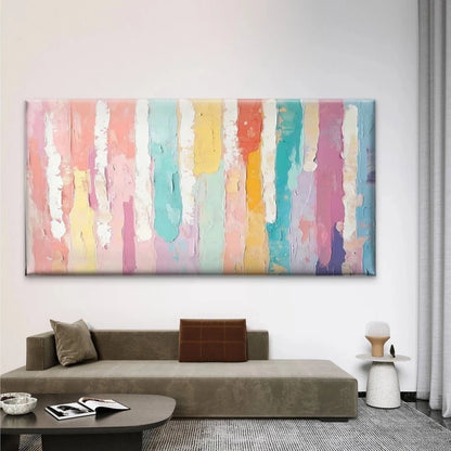Abstract Colorful Paint Strokes Wall Art Canvas Office Home Room Framed 120x60cm