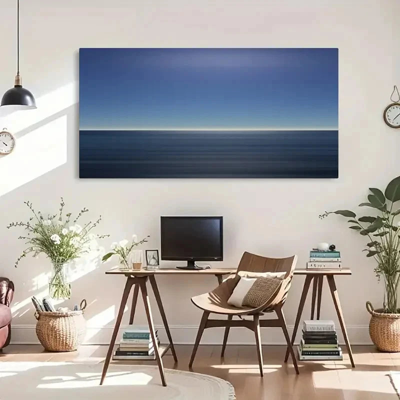 Natural Landscape Calm Ocean Wall Art Canvas Office Home Room Framed 120x60cm - Bella Home Decor