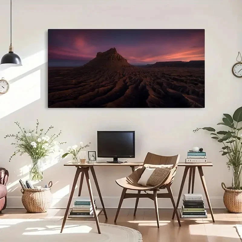 Scared Earth Landscape Wall Art Canvas Office Home Room Framed 120x60cm
