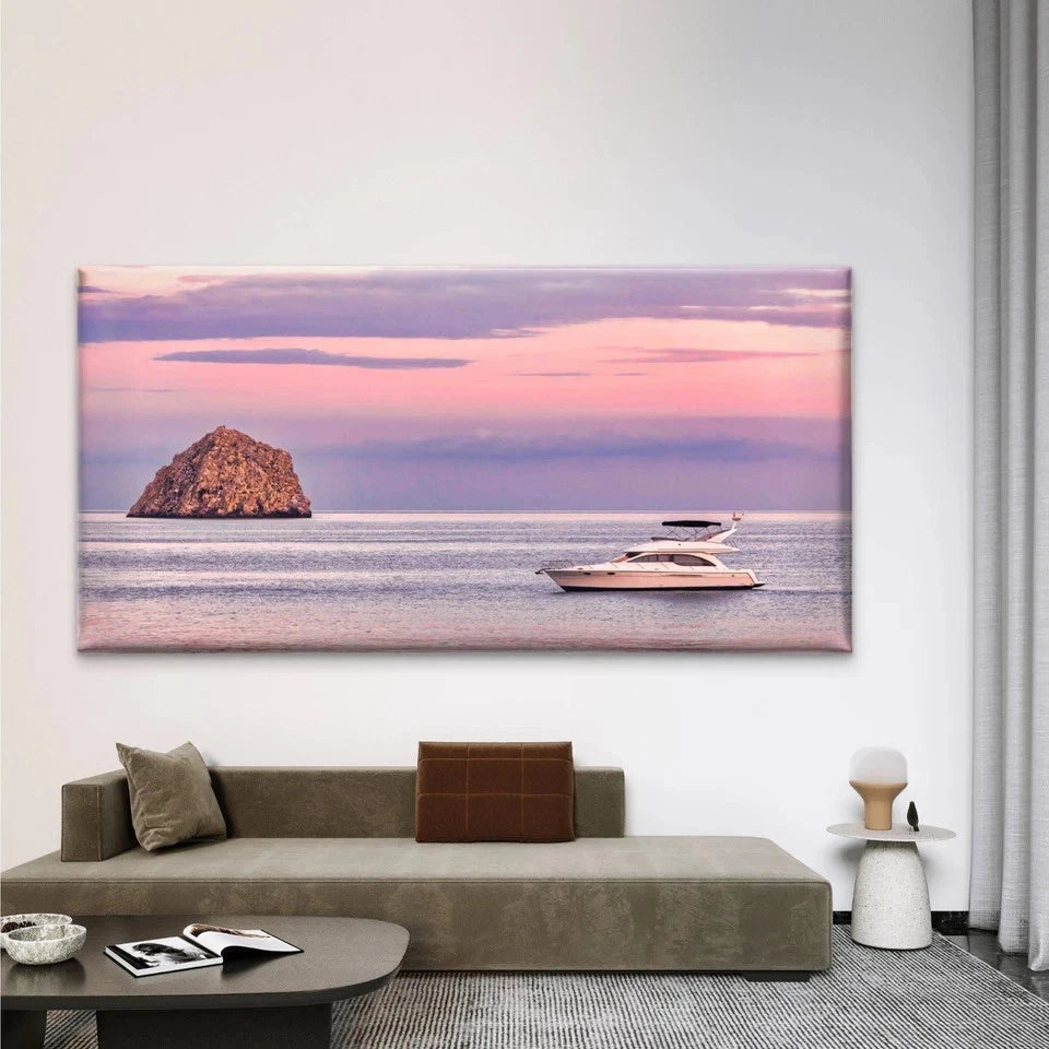 Meridian 381 Sedan PowerBoat Wall Art Canvas Office Home Room Framed 120x60cm