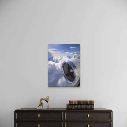 Featuring an Airplane Wing Metal Print Ready to Hang