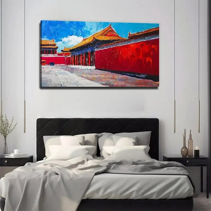 Forbidden City Perfect Wall Art Canvas Office Home Room Framed 120x60cm
