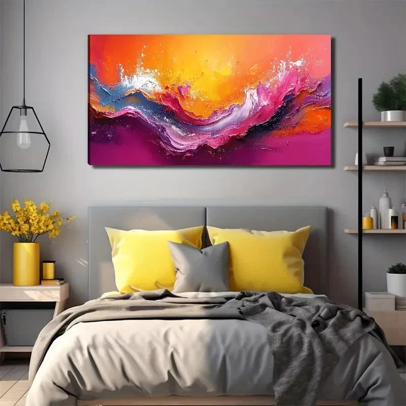 Abstract Painting Perfect Wall Art Canvas Office Home Room Framed 120x60cm