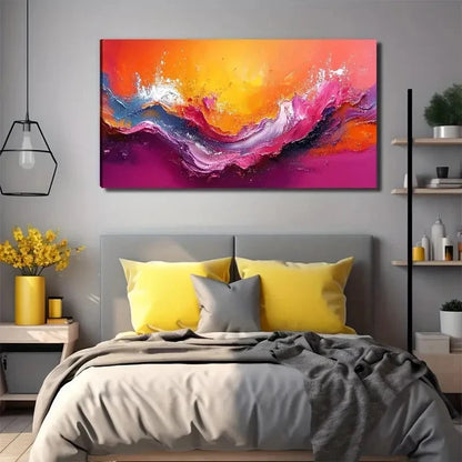 Abstract Painting Perfect Wall Art Canvas Office Home Room Framed 120x60cm