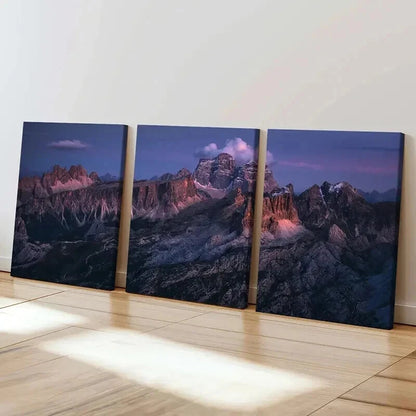 3pcs Rocks Mountains Modern Landscape  Wall Art Set Canvas Framed 60x90cm - High Quality Print 100% Australian Made Wall Canvas Ready to Hang - Bella Home Decor