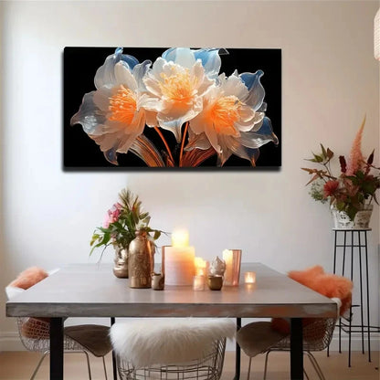 Ball Of Crystal Clear Flowers Wall Art Canvas Office Home Room Framed 120x60cm