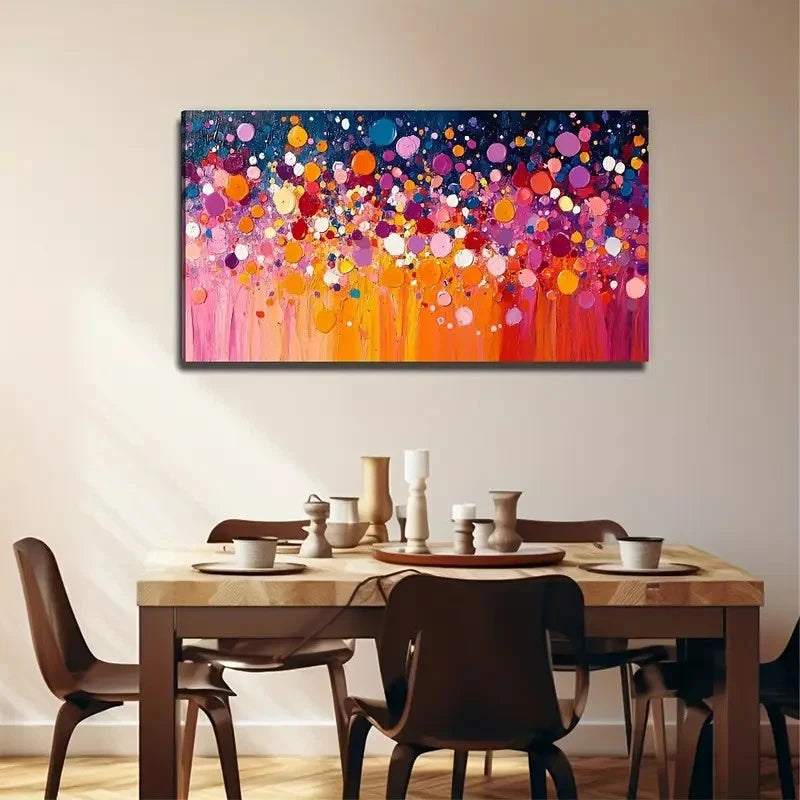 Color Polpok Paint Perfect Wall Art Canvas Office Home Room Framed 120x60cm