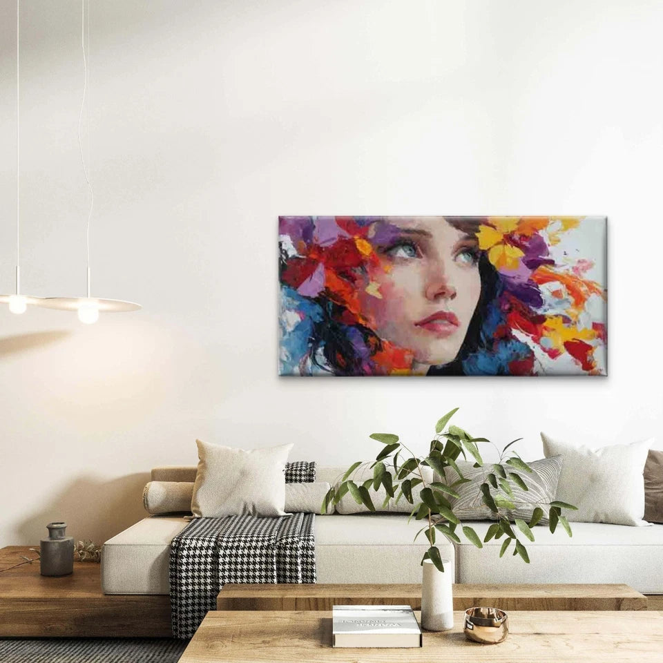 Abstract Splatter Vibrant ColorsWall Art Canvas Office Home Room Framed 120x60cm - Bella Home Decor