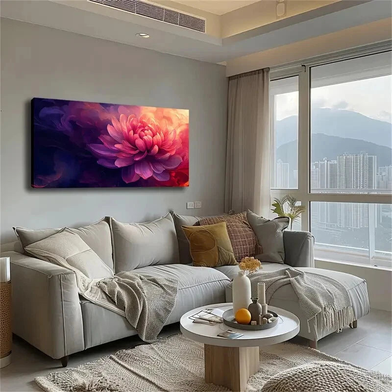 Abstract Style Flower Beautiful Wall Art Canvas Office Home Room Framed 120x60cm - Bella Home Decor