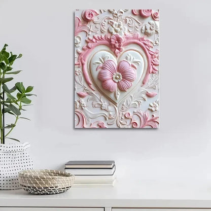 Rainbow Cookie Design in Pink Painting 40x60cm Metal Print Ready to Hang - Bella Home Decor