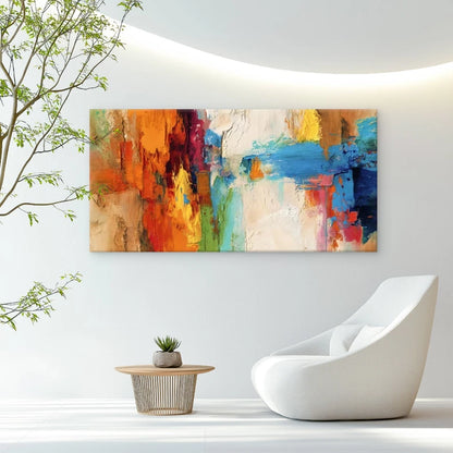 Abstract Brushstroke Art Wall Art Canvas Office Home Room Framed 120x60cm