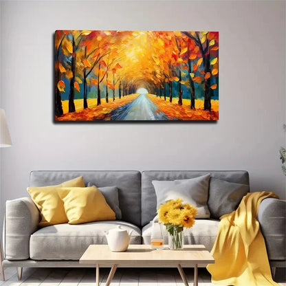 Imaginative Road Aesthetic Wall Art Canvas Office Home Room Framed 120x60cm